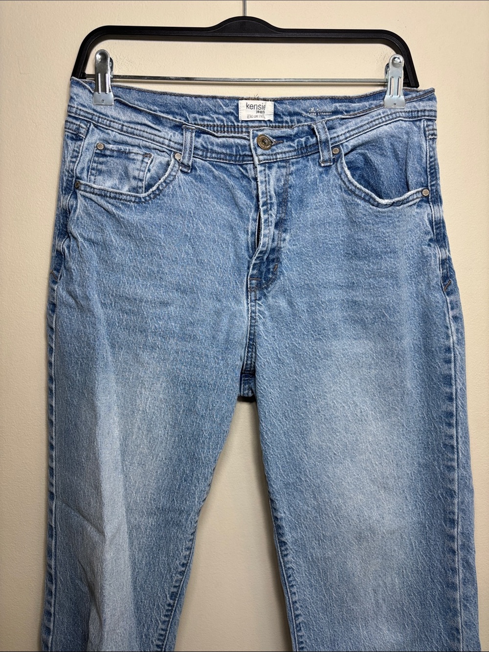 Kensie Washed Light Blue Straight Jeans